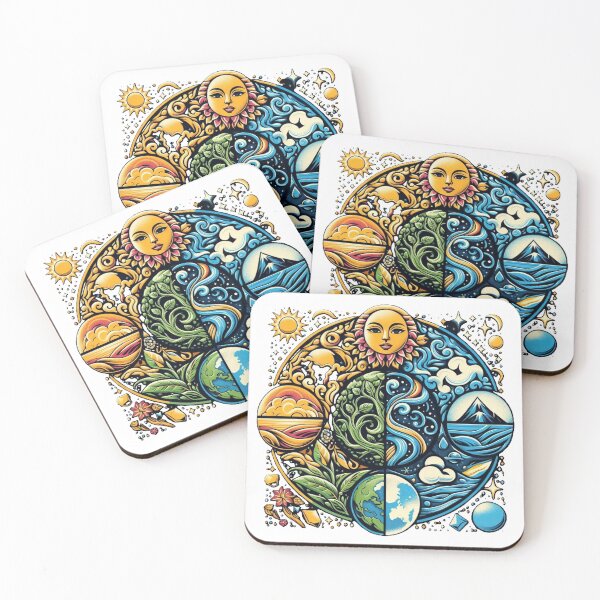 Item preview, Earth Elements (earth, water, fire, air) designed and sold by Teetailers.