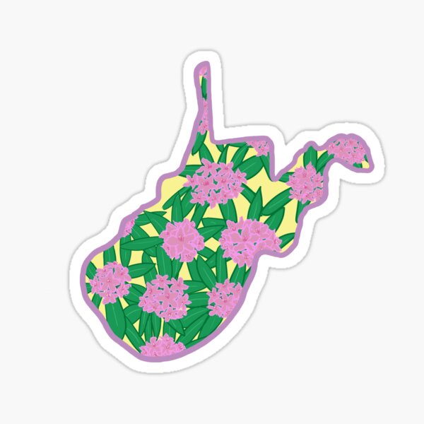 West Virginia Rhododendron Sticker