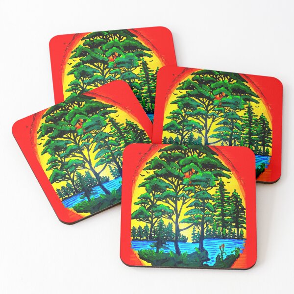 Item preview, Forest Scene On Wood designed and sold by Chad's Fresh Art.