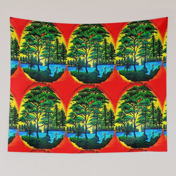 Item preview, Forest Scene On Wood designed and sold by Chad's Fresh Art.