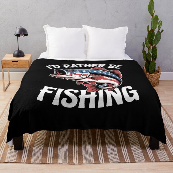 Item preview, I'd Rather Be Fishing - Vintage Bass Fish Design for Fishing Enthusiasts designed and sold by Gogetgiggles.