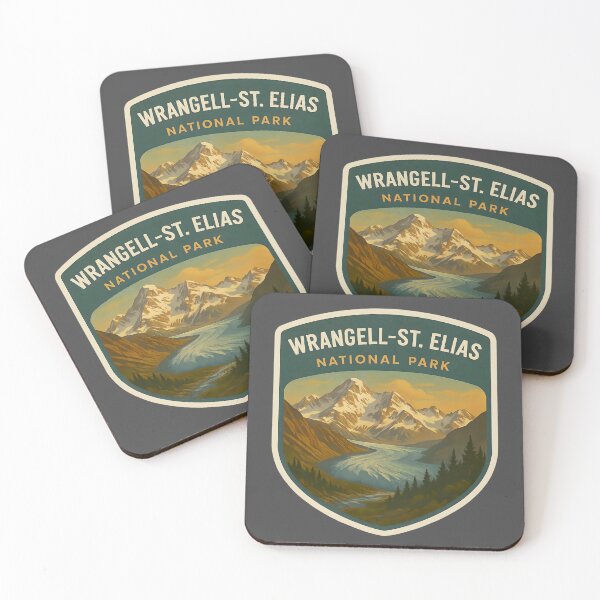 Item preview, Vintage American National Park Print: Wrangell-St. Elias designed and sold by PinUpPizzazz.