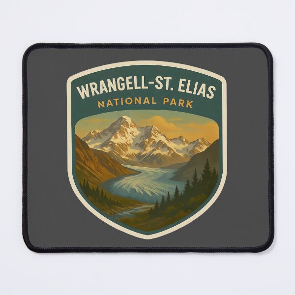 Item preview, Vintage American National Park Print: Wrangell-St. Elias designed and sold by PinUpPizzazz.