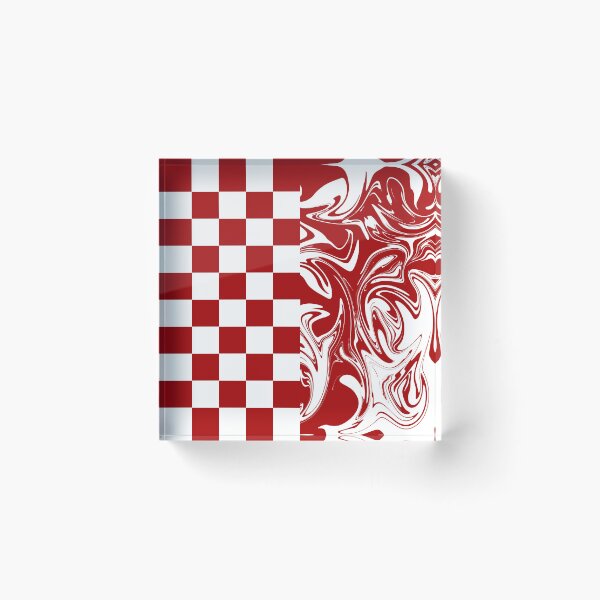 Item preview, Checks and Swirls in Red and White designed and sold by LAEC-Shop.