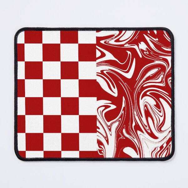 Item preview, Checks and Swirls in Red and White designed and sold by LAEC-Shop.