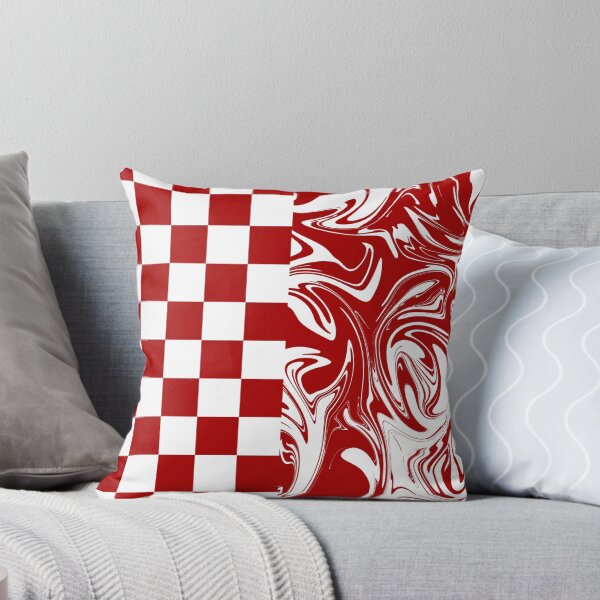 Item preview, Checks and Swirls in Red and White designed and sold by LAEC-Shop.