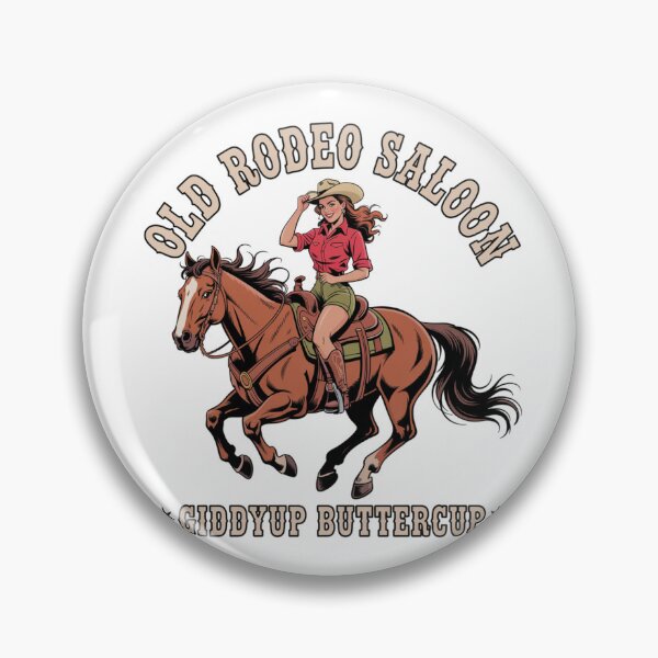 Item preview, Funny Cowgirl Giddyup Buttercup Retro Rodeo Saloon designed and sold by chattsuede.