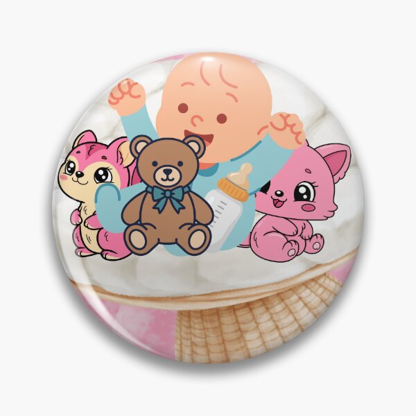 Item preview, Cute baby on chair with stuff friends designed and sold by Shamrock12345.