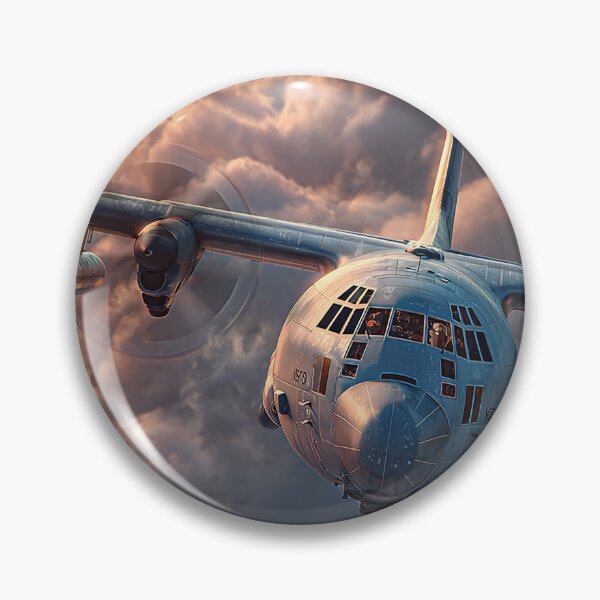 Artikelvorschau, Britische Hercules C130 über den Gewitterwolken entworfen und verkauft von Skyframe Aviation.