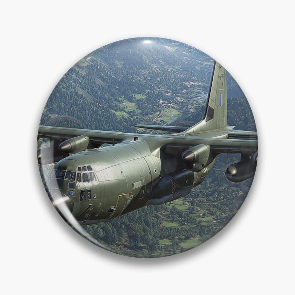 Artikelvorschau, Lockheed C130 Hercules durchquert den Himmel entworfen und verkauft von Skyframe Aviation.
