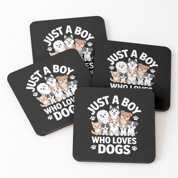 Item preview, Just A Boy Who Loves Dogs Cute Dog Lover Design designed and sold by Gogetgiggles.