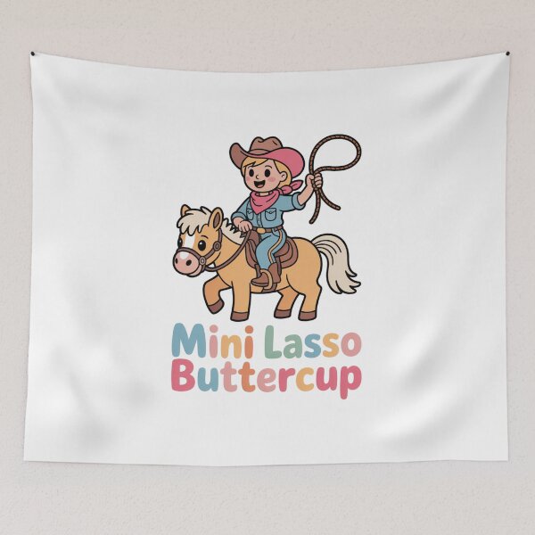 Item preview, Mini Lasso Buttercup Cute Cowboy Horse Kid designed and sold by chattsuede.