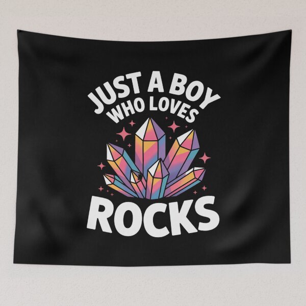 Item preview, Just A Boy Who Loves Rocks Cool Crystal Design designed and sold by Gogetgiggles.