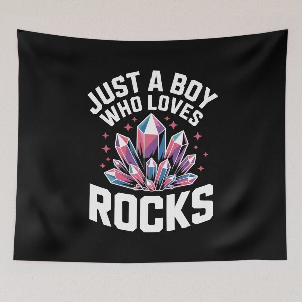 Item preview, Just A Boy Who Loves Rocks Cool Crystal Design designed and sold by Gogetgiggles.