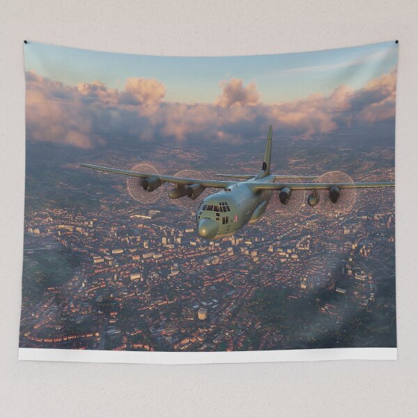 Item preview, Legendary Lockheed Hercules C130 Flying Low Over Farmland designed and sold by Skyframe Aviation.