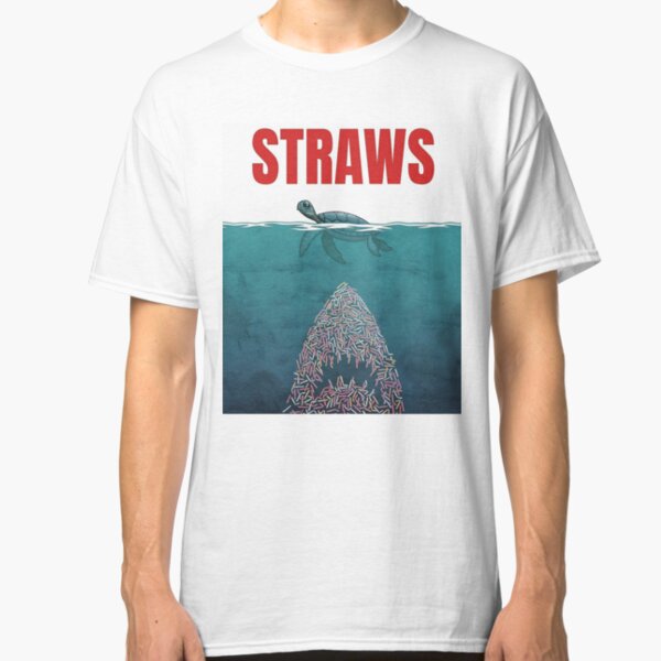 straws t shirt jaws