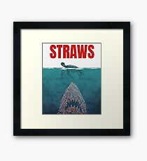 Strohhalme Gerahmtes Wandbild