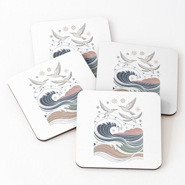 Item preview, Serene Coastal Scene With Flying Birds designed and sold by chattsuede.