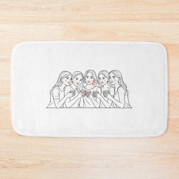 Item preview, Galentine's Day Female Friends Minimalist Line Art Gathering designed and sold by chattsuede.