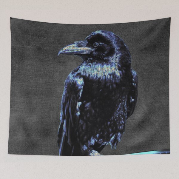 Item preview, Silent Sentinel: Raven on a Dark Rail designed and sold by Kiyo-Arts.