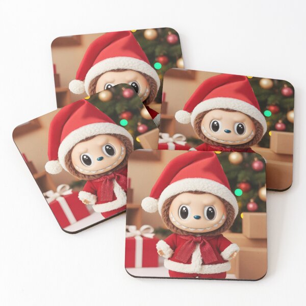 Item preview, Merry Labubumas with Brown Santa Labubu designed and sold by EmeraldeaDesign.