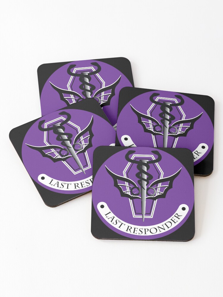 Thumbnail 1 of 5, Coasters (Set of 4), Last Responder designed and sold by HearseMerch.