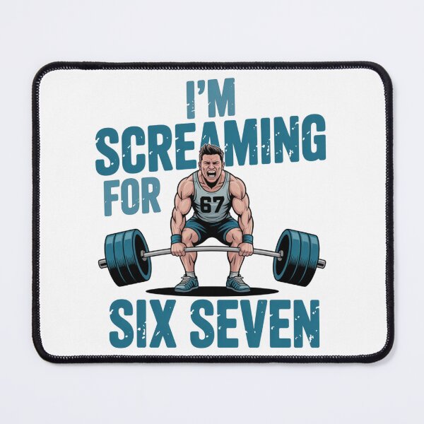 Item preview, Funny Gym Screaming For Six Seven Weightlifter Cartoon Distressed designed and sold by chattsuede.