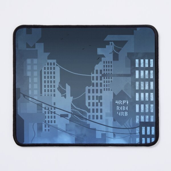Item preview, Neo-Gothic Cityscape in Midnight Blue designed and sold by Kiyo-Arts.