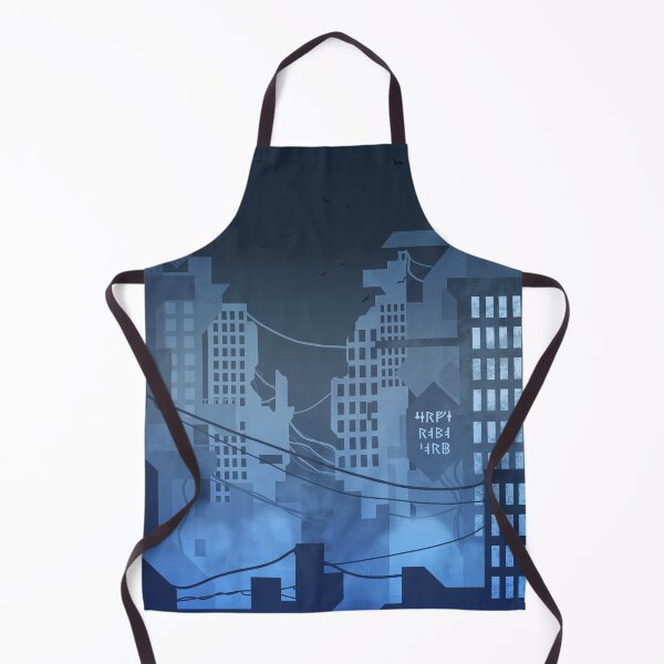 Item preview, Neo-Gothic Cityscape in Midnight Blue designed and sold by Kiyo-Arts.