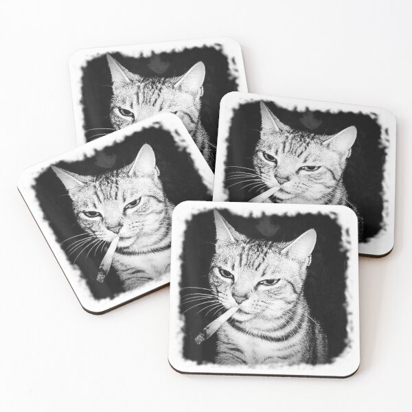 Item preview, Smoking Cat Meme – Funny Cigarette Kitten designed and sold by BASKF.