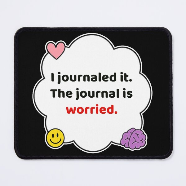 Item preview, Coping Humor – Journal Is Worried – Gift for Anxious Overthinkers – Cute Soft Sticker designed and sold by JacobKAurumhead.