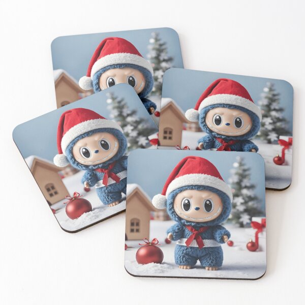 Item preview, Blue Santa Labubu – Merry Christmas Winter Design designed and sold by EmeraldeaDesign.