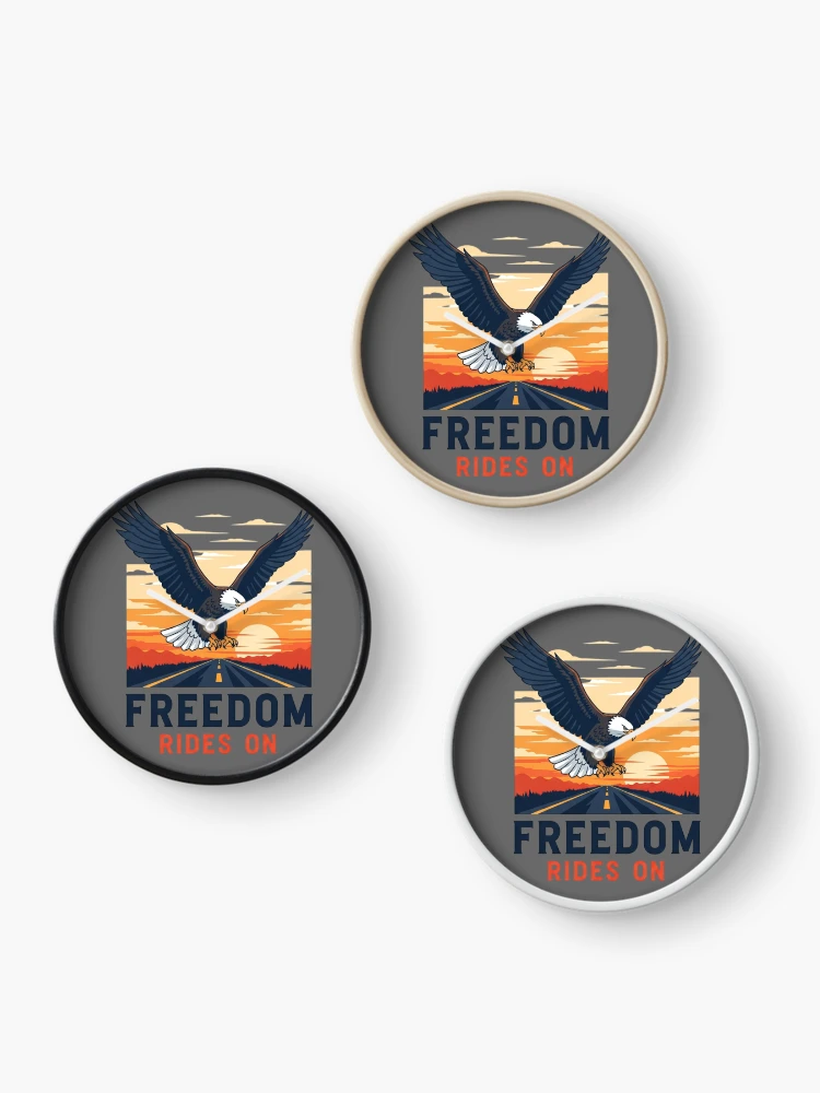 Thumbnail 3 of 4, Clock, Freedom designed and sold by OSBS-ART.