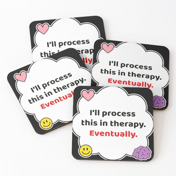 Item preview, Coping Humor – Process in Therapy Eventually – Gift for Therapy Friends – Cute Soft Sticker designed and sold by JacobKAurumhead.
