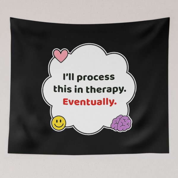 Item preview, Coping Humor – Process in Therapy Eventually – Gift for Therapy Friends – Cute Soft Sticker designed and sold by JacobKAurumhead.