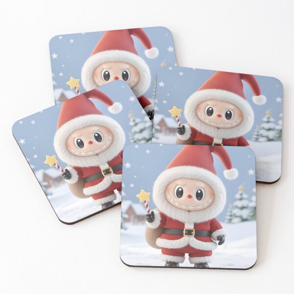 Item preview, Santa Claus Labubu – Snowy Village Gift Delivery Adventure designed and sold by EmeraldeaDesign.