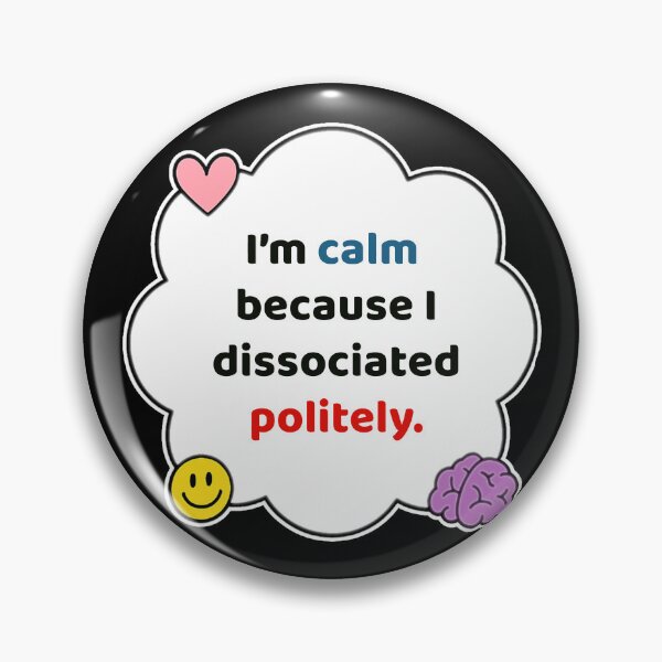 Item preview, Coping Humor – Dissociated Politely – Gift for Neurodivergent Friends – Cute Soft Sticker designed and sold by JacobKAurumhead.