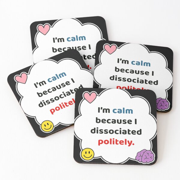 Item preview, Coping Humor – Dissociated Politely – Gift for Neurodivergent Friends – Cute Soft Sticker designed and sold by JacobKAurumhead.