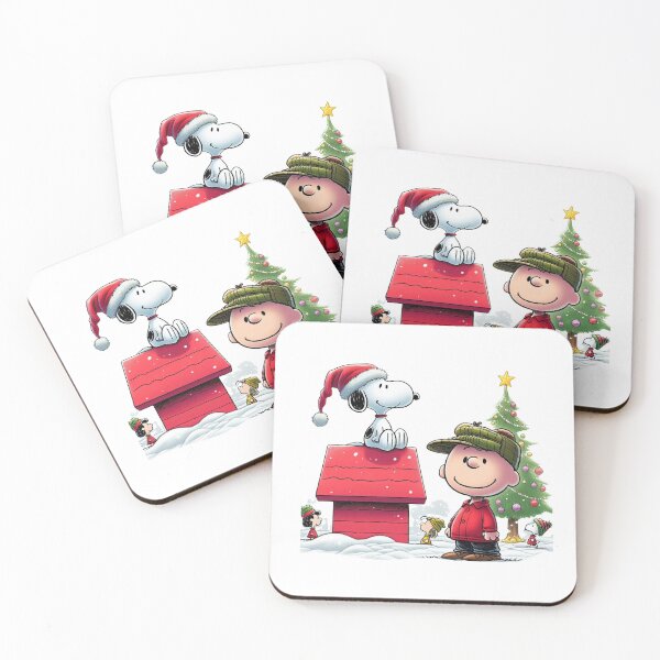 Item preview, Snoopy and Charlie Brown Merry Christmas Holiday Scene designed and sold by lojadpop.