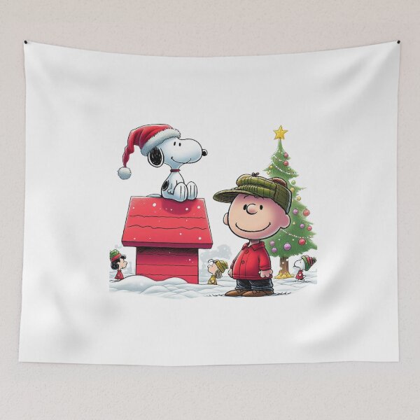 Item preview, Snoopy and Charlie Brown Merry Christmas Holiday Scene designed and sold by lojadpop.