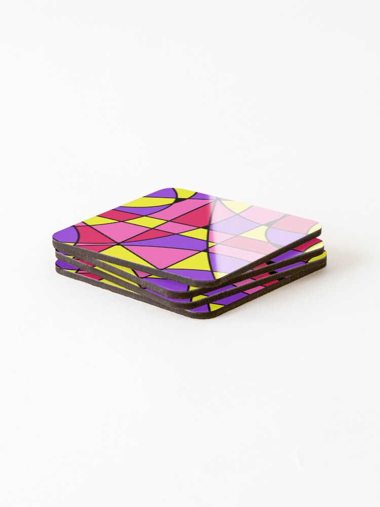 Thumbnail 4 of 5, Coasters (Set of 4), Abstract Rabbit designed and sold by SigmaEngima.