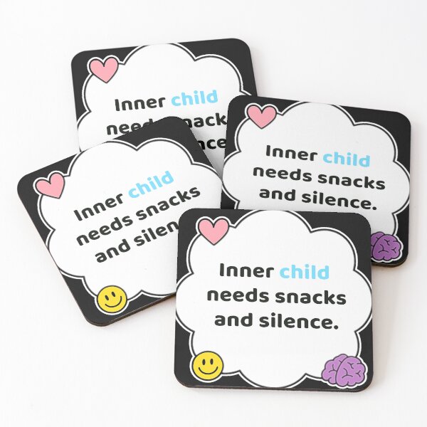 Item preview, Coping Humor – Inner Child Snacks and Silence – Gift for Therapy Friends – Cute Soft Sticker designed and sold by JacobKAurumhead.