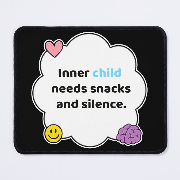 Item preview, Coping Humor – Inner Child Snacks and Silence – Gift for Therapy Friends – Cute Soft Sticker designed and sold by JacobKAurumhead.