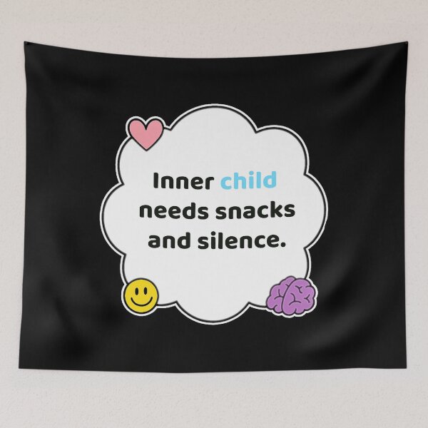 Item preview, Coping Humor – Inner Child Snacks and Silence – Gift for Therapy Friends – Cute Soft Sticker designed and sold by JacobKAurumhead.