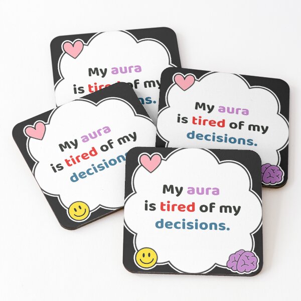 Item preview, Coping Humor – Aura Is Exhausted – Gift for Spiritual Girlies – Cute Soft Sticker designed and sold by JacobKAurumhead.
