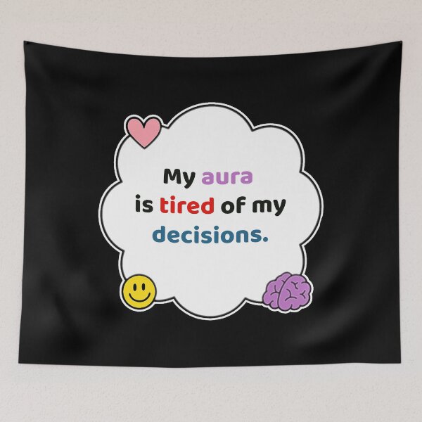 Item preview, Coping Humor – Aura Is Exhausted – Gift for Spiritual Girlies – Cute Soft Sticker designed and sold by JacobKAurumhead.