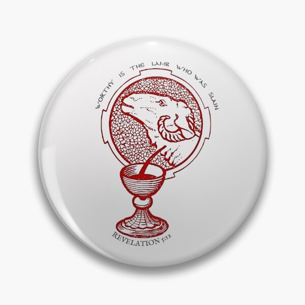 Item preview, Worthy Is the Lamb Who Was Slain — Revelation 5:12 | Christian Symbolic Art designed and sold by AveCruxT.