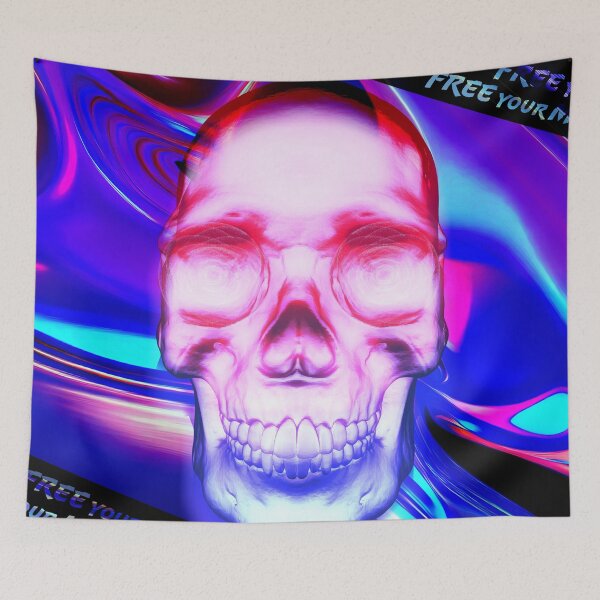 Item preview, Free Your Mind: Ethereal Skull Glitch designed and sold by Kiyo-Arts.