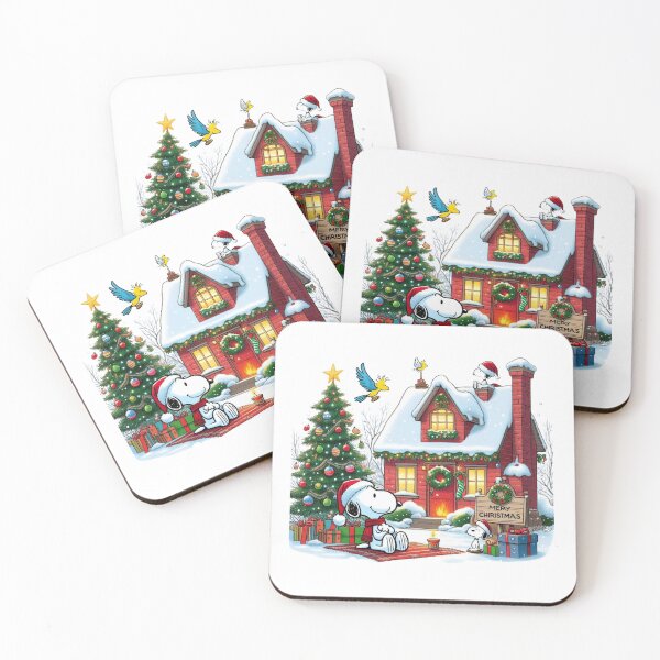 Item preview, Snoopy and Woodstock Cozy Christmas Cottage Scene | Peanuts Holiday Design designed and sold by lojadpop.