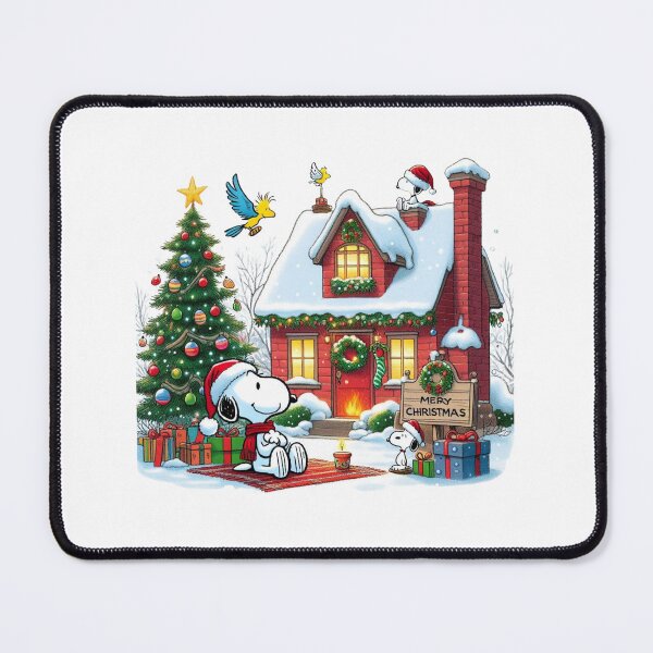 Item preview, Snoopy and Woodstock Cozy Christmas Cottage Scene | Peanuts Holiday Design designed and sold by lojadpop.